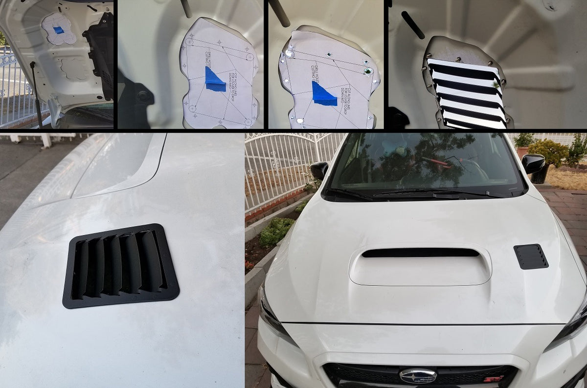 Verus Engineering - EJ25 Subaru WRX and WRX STI 2015-2020 - Hood Louver Kit - Black (2015-2020 WRX &amp; WRX STI ONLY)