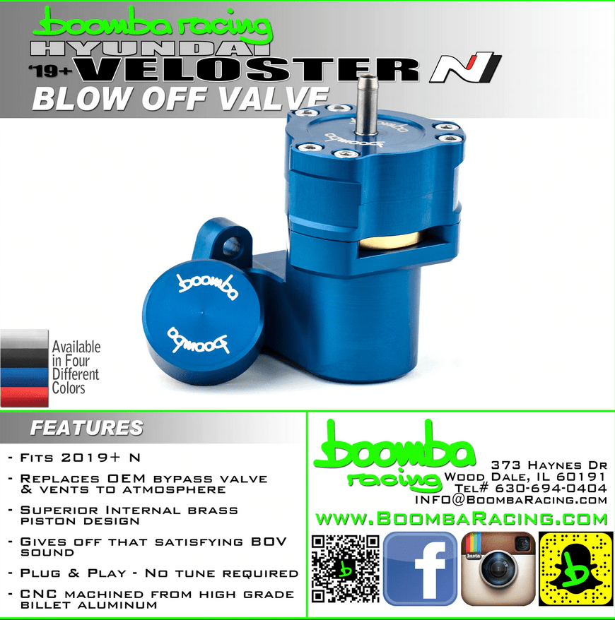 Veloster N Boomba Blow Off Valve - Blue