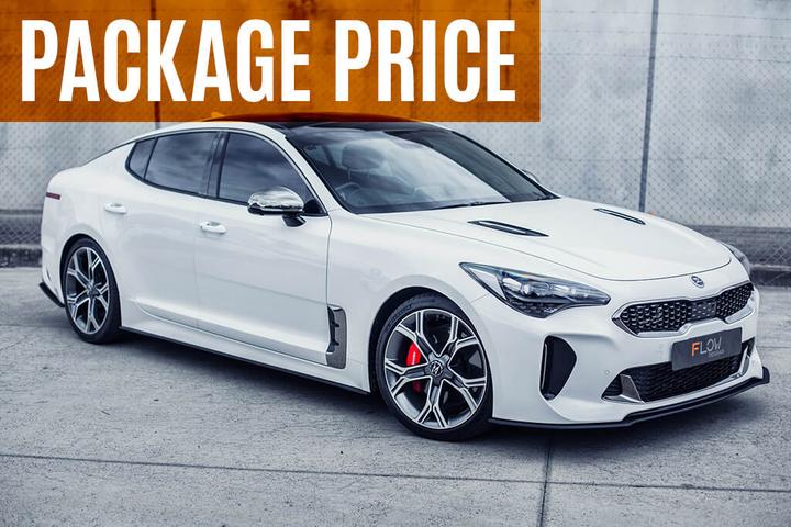 Kia Stinger CK GT Flow Designs Full Lip Splitter Set NO Accessories NO Diffuser (2018-2020 Kia Stinger GT Only)