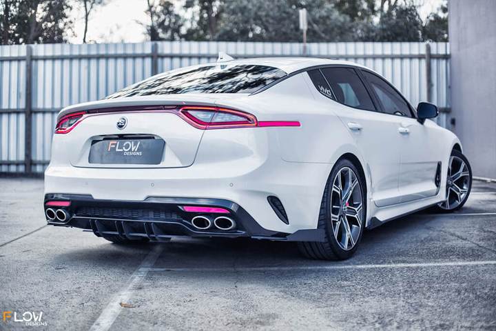 Kia Stinger CK GT Flow Designs Full Lip Splitter Set ALL Accessories W/ Diffuser (2018-2020 Kia Stinger GT Only)