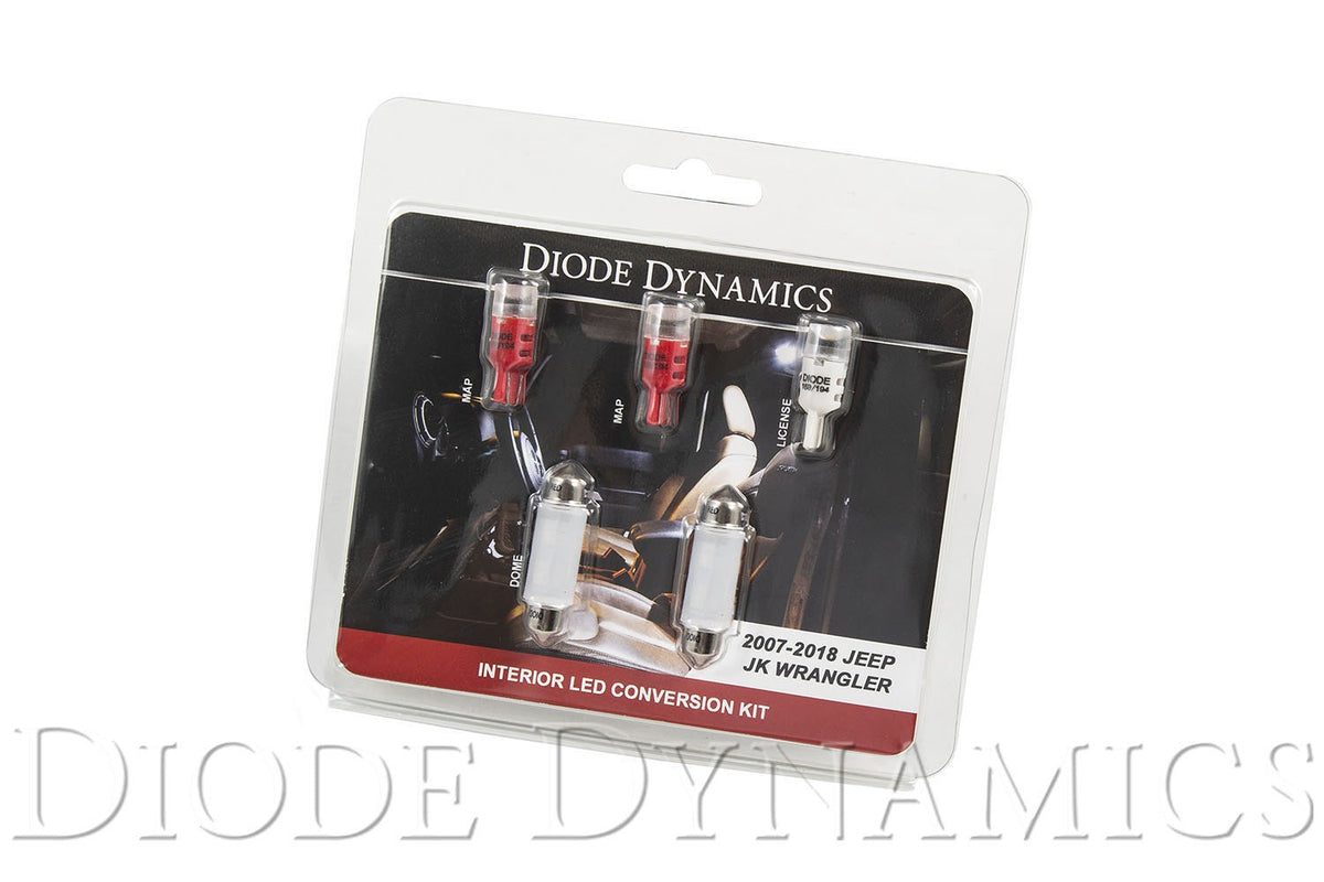 Wrangler JK 4dr Interior Kit Stage 1 Red Diode Dynamics