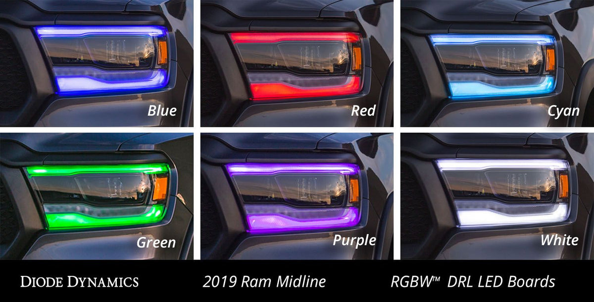 2019 Ram Midline RGBW DRL Boards Diode Dynamics