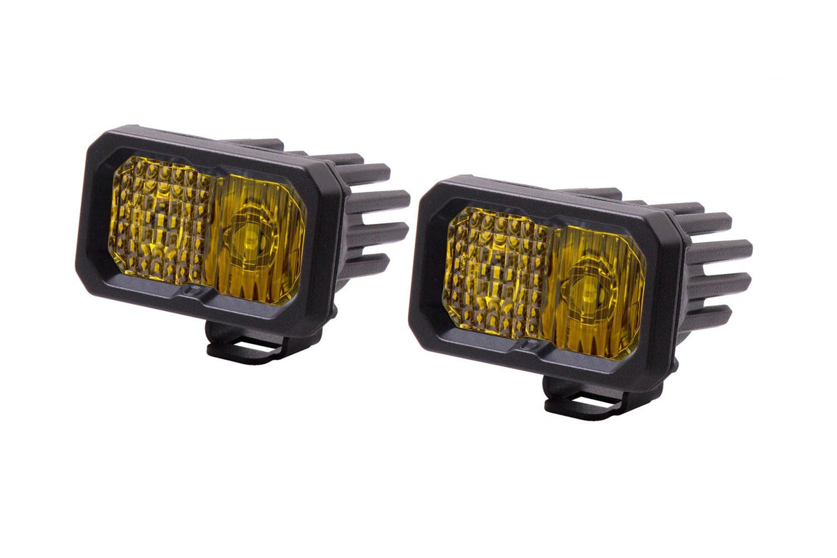 Stage Series C2 2 Inch LED Pod Pro Yellow Combo Standard ABL Pair Diode Dynamics