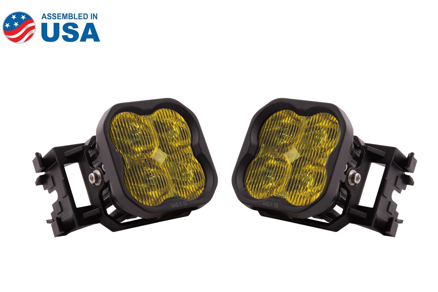 SS3 Type X LED Fog Light Kit Yellow SAE/DOT Fog Sport Diode Dynamics