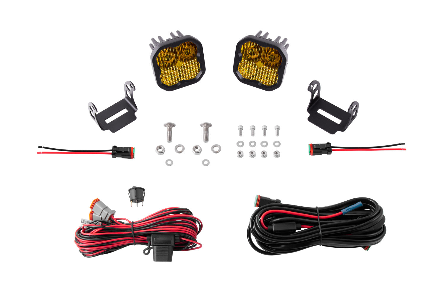 SS3 LED Ditch Light Kit for 2021 Ford Bronco, Sport Yellow Combo Diode Dynamics