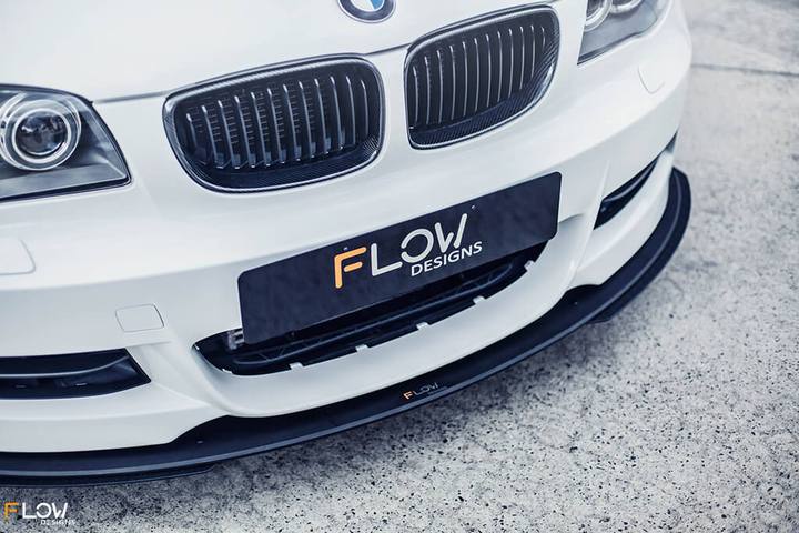 BMW E82 1-Series Coupe Flow Designs M-Sport Front Lip Splitter Extensions - Pair (2004-2013)