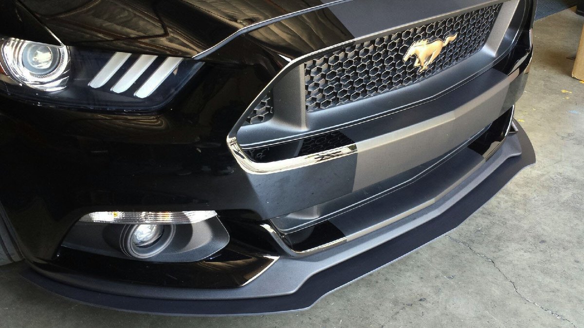 California Pony Cars Ford Mustang S550 2015-2017 - Mustang NPP Front Splitter NO Support Rods (2015-2017 Mustang S550 Models ONL
