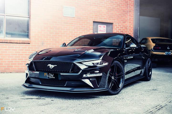 Ford S550 Mustang FM Flow Designs Full Lip Splitter Set - WITH Flow Lock Rear Diffuser &amp; NO Accessories (2018-2019 Mustangs ONLY