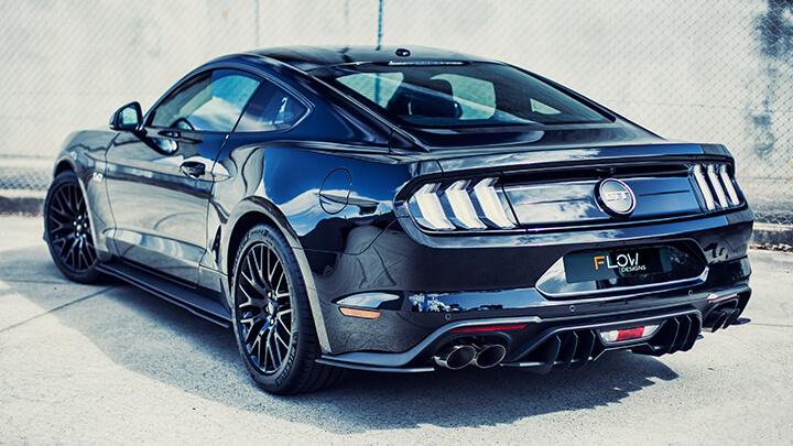 Ford S550 Mustang FM Flow Designs Full Lip Splitter Set - WITH Flow Lock Rear Diffuser &amp; NO Accessories (2018-2019 Mustangs ONLY
