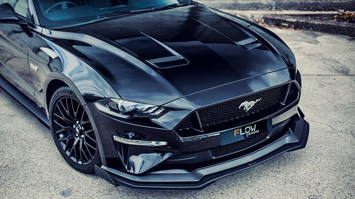 Ford S550 Mustang FM Flow Designs Front Splitter (2018-2019 Mustangs ONLY)