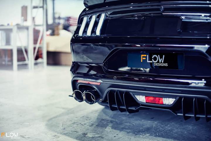 Ford S550 Mustang FM Flow Designs Flow-Lock Rear Diffuser Kit (2018-2019 Mustangs ONLY)