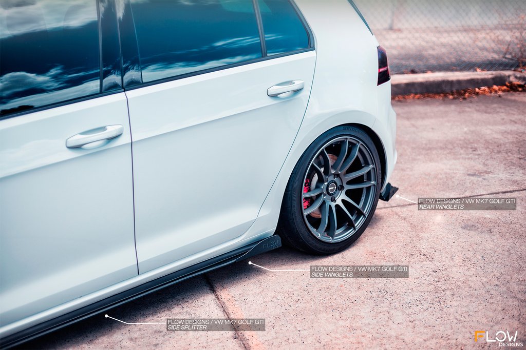 Flow Designs MK7 and MK7.5 Golf GTI Side Splitters - Pair