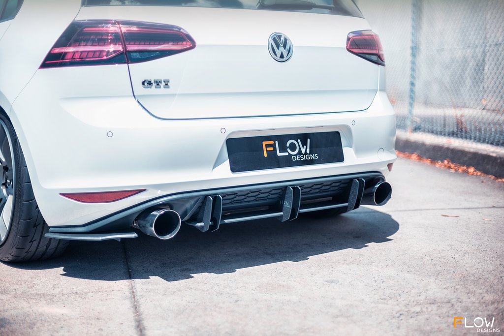 Flow Designs MK7 Golf GTI Rear Valance &amp; Flow-Lock Diffuser Fins
