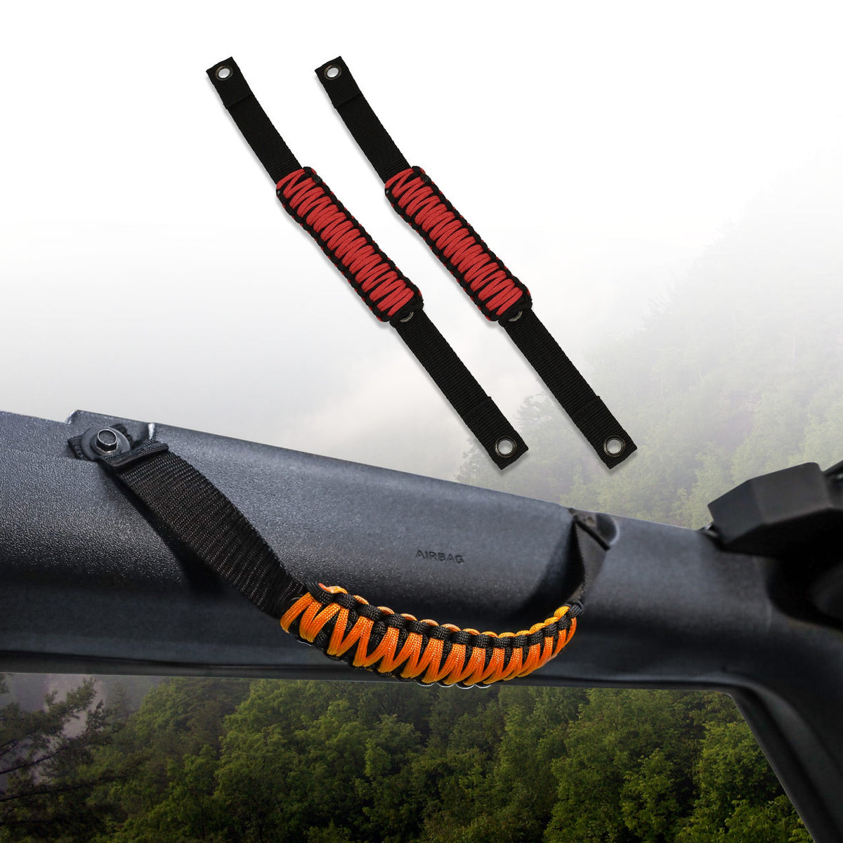 IAG Paracord Grab Handle 2-Piece Set for 2021+ Ford Bronco Two &amp; Four Door