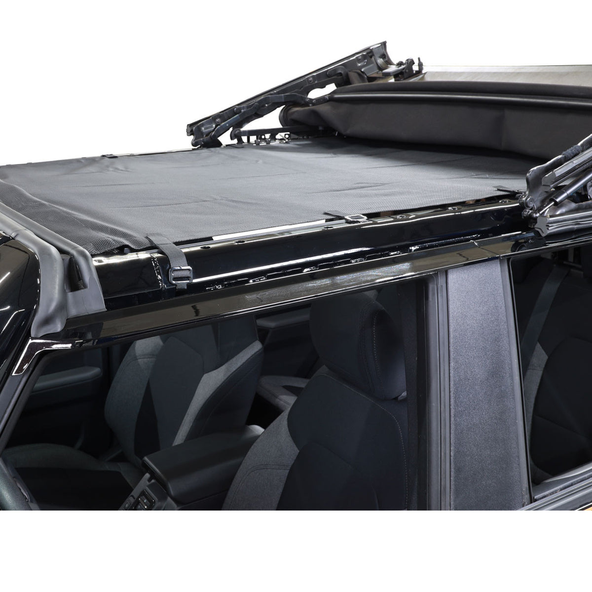 IAG I-Line 4pc Rain Deflector Visor System 2021+ Ford Bronco Four Door - Bright Black