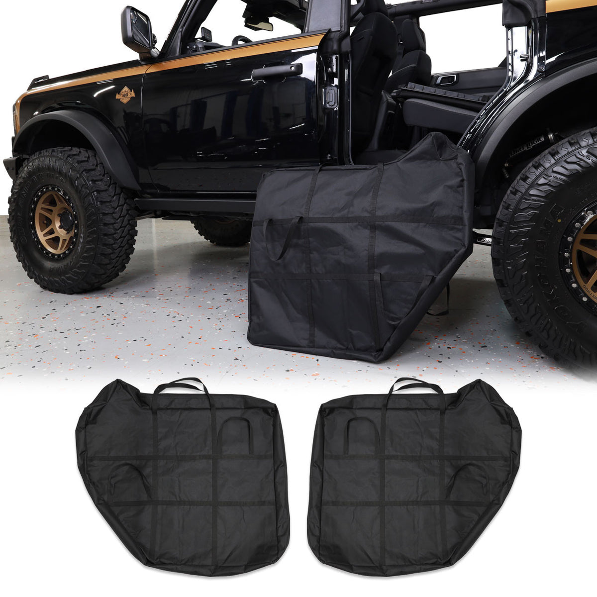 IAG I-Line Rear Door Storage Bag Pair for 2021+ Ford Bronco Four Door