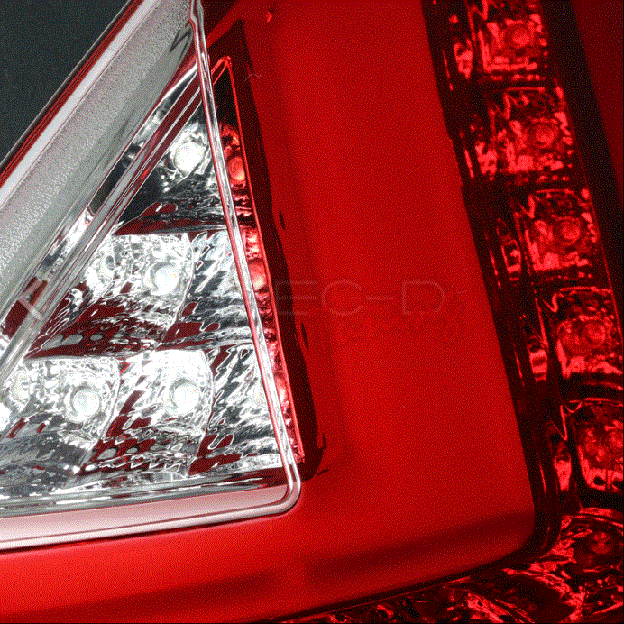 SPEC-D Fiesta LED Tail Lights - Red