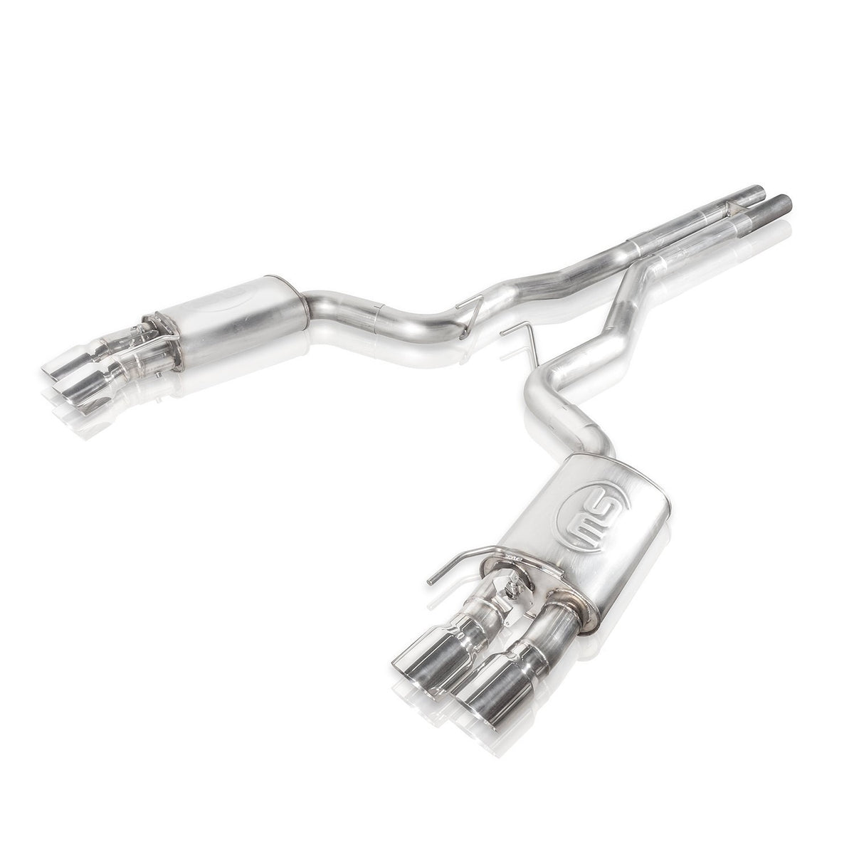 STAINLESS WORKS Mustang GT 5.0L 2018-2020 Redline Series (Aggressive Sound) Cat-Back Exhaust SW Header Connect H Pipe - W/ Valve