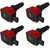MSD Ignition Coils Ford L4 EcoBoost 2.0L & 2.3L - 4 Pack Red