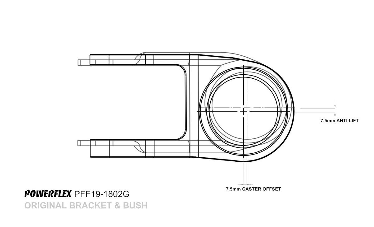 Ford Focus Mk3 Inc ST (2011+) Front Control Arm Anti-Lift &amp; Caster Offset Rear Bushings (Street)