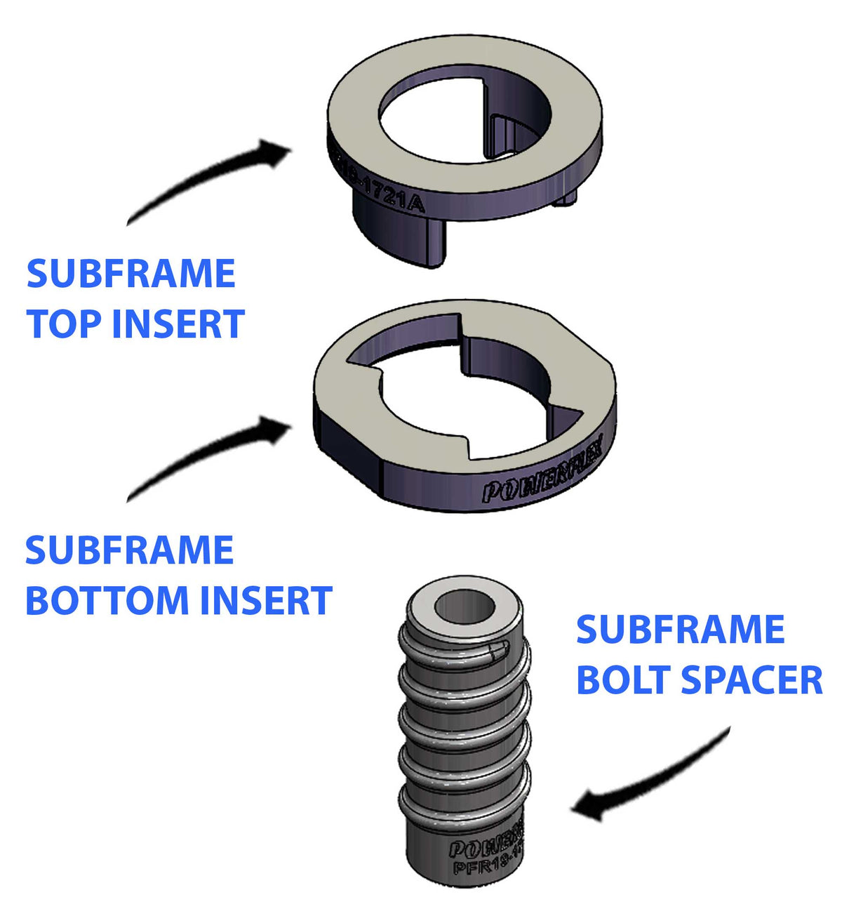 Ford Mustang (2015+) Rear Subframe Rear Bushing Insert (Race)