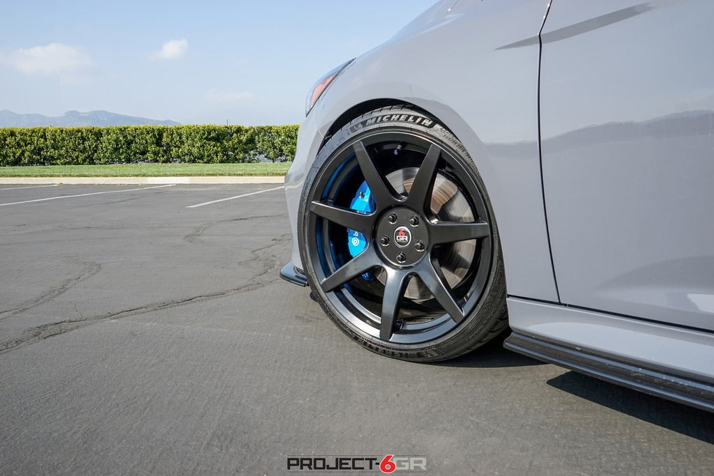 Project 6GR Seven Gloss Black Spun Forged Rims