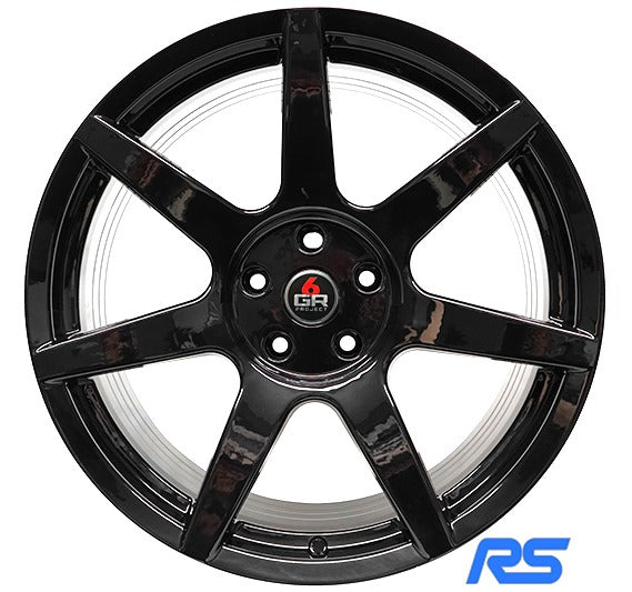 Project 6GR Seven Gloss Black Spun Forged Rims