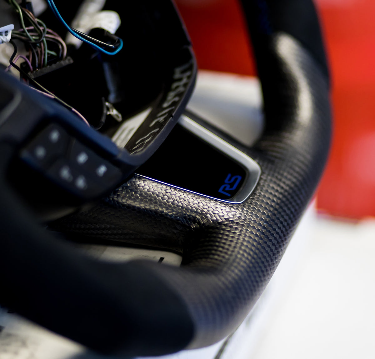 Raptor Racing Custom Carbon Fiber Steering Wheel - Focus RS