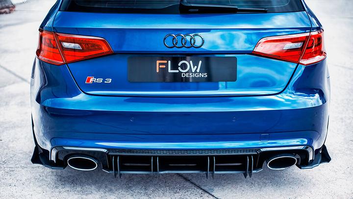 Audi RS3 8V SportBack Flow Designs Full Lip Splitter Set (Pre-Facelift) (2012-2019 Audi RS3 8V SportBack models ONLY)