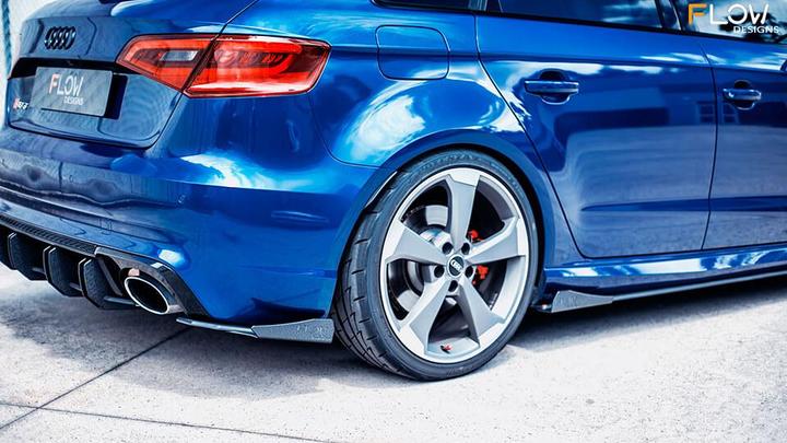 Audi RS3 8V SportBack Flow Designs Rear Spat Winglets - Pair (Pre-Facelift) (2012-2019 Audi RS3 8V SportBack models ONLY)