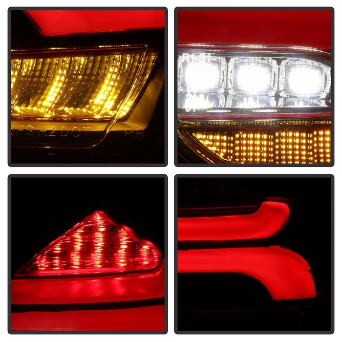 Ford Focus 5Dr Hatchback 15-17 Sequential LED Indicator LED Reverse LED Tail Lights - Black