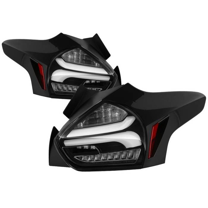 Ford Focus 5Dr Hatchback 15-17 Sequential LED Indicator LED Reverse LED Tail Lights - Black