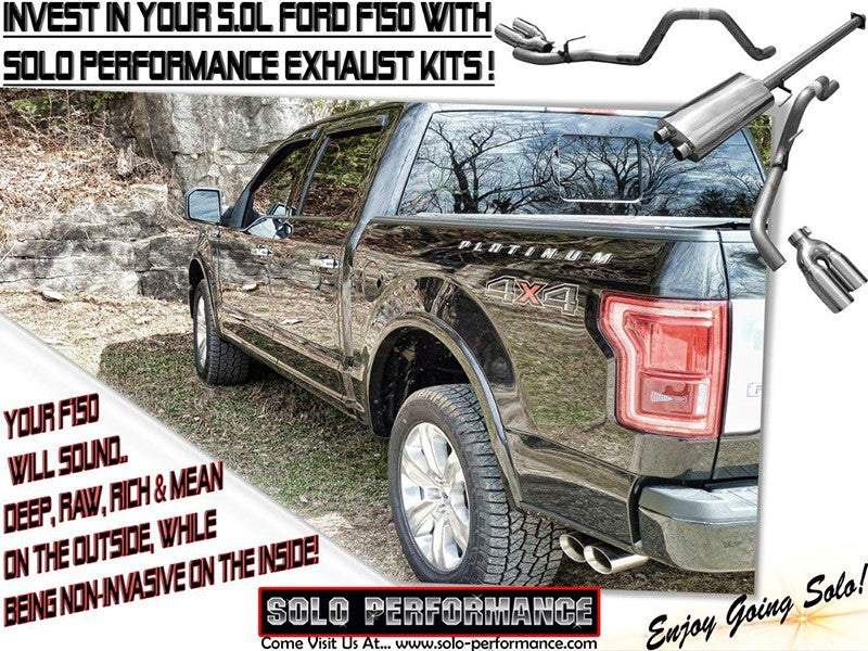 F-150 2015-Present Mach-40-XV Dual CAT Back Exhaust System Ford F150 V8 157&quot; Weelbase 