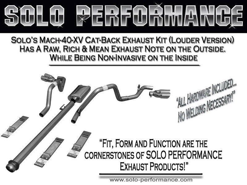 F-150 2015-Present Mach-40-XV Dual CAT Back Exhaust System Ford F150 V8 145" Weelbase 