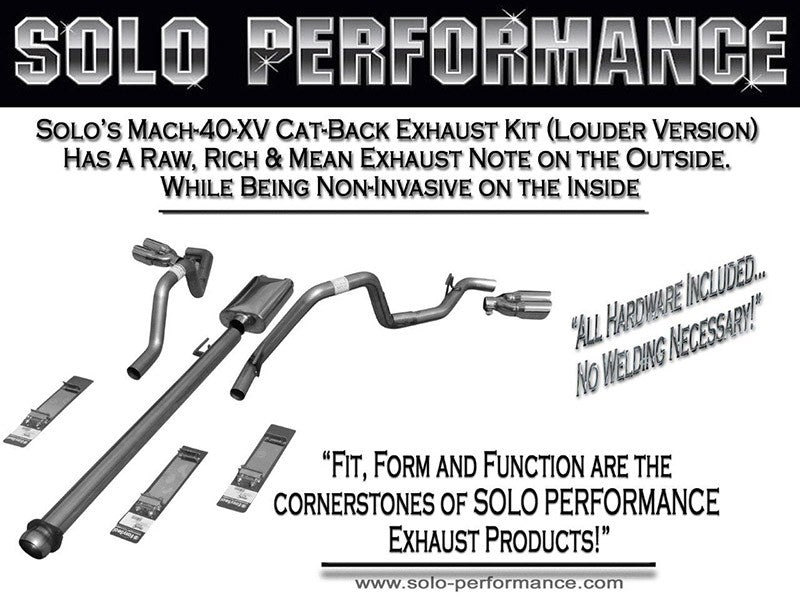 F-150 2015-Present Mach-40-XV Dual CAT Back Exhaust System Ford F150 V8 157&quot; Weelbase 