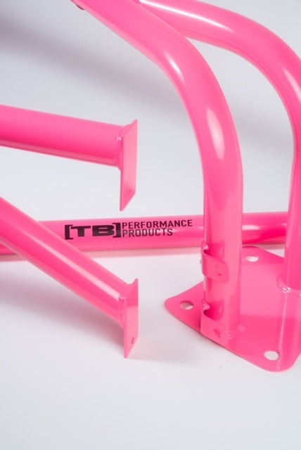 TB Performance Ford Focus RS/ST Bundle: Front Strut Bar, Rear(trunk) Strut Bar &amp; Crash Bar (neon) PINK