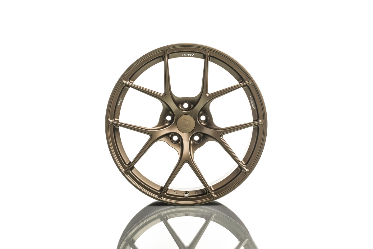 Titan7 T-S5 Forged Split 5 Spoke Wheel Techna Bronze Square Set - MKV Supra GR 18&quot;