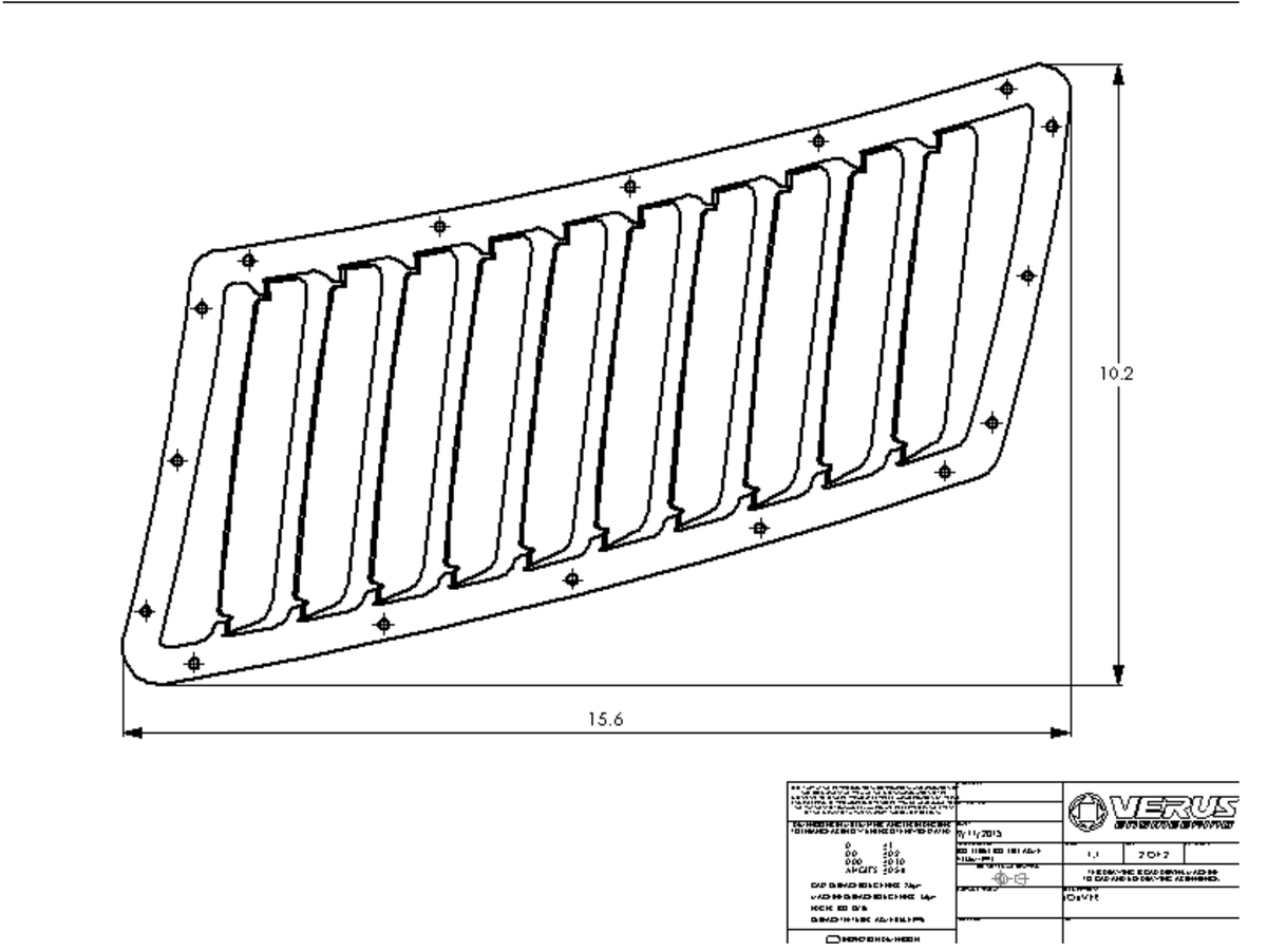Ford Mustang Verus Engineering Hood Louver Kit (Non GT)