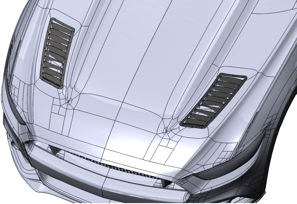 Ford Mustang Verus Engineering Hood Louver Kit (For GT)