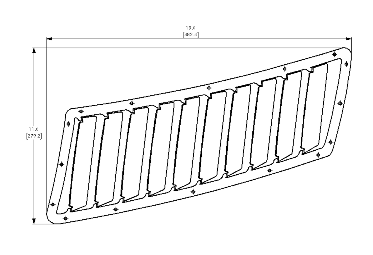 Ford Mustang Verus Engineering Hood Louver Kit (For GT)