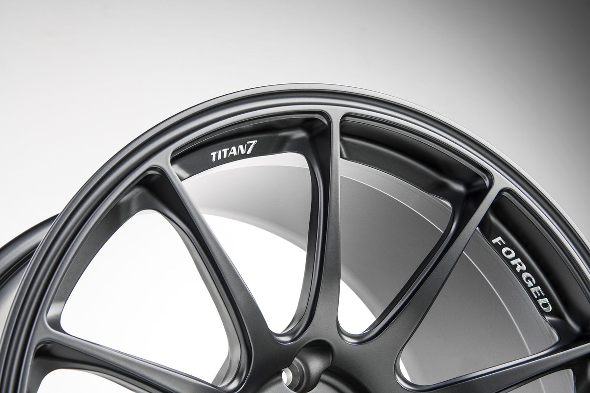 Titan7 T-R10Forged Split 10 Spoke Wheel Satin Titanium- Focus ST RS Fitment
