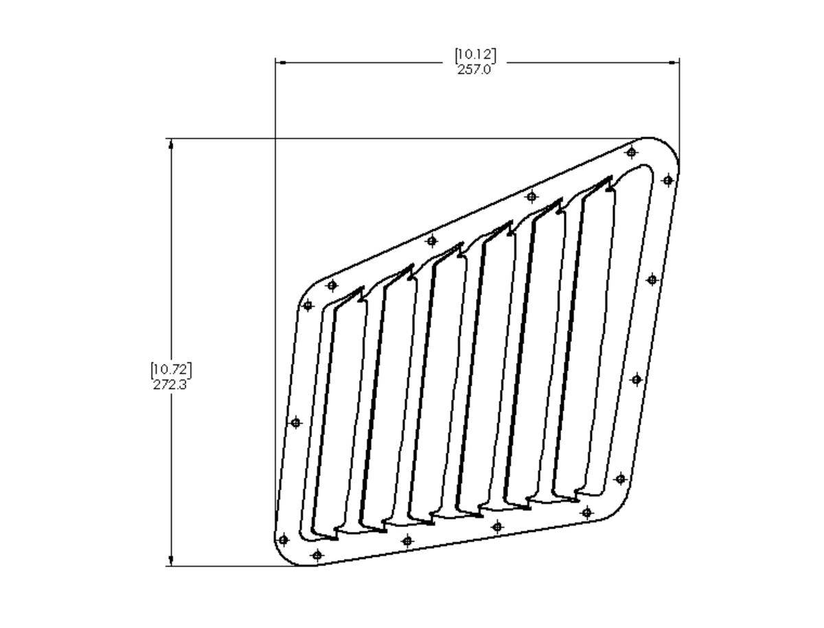 Ford Fiesta ST Verus Engineering Hood Louver Kit (Black)