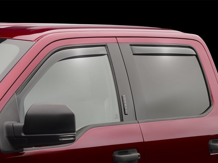 WeatherTech 2015+ Ford F-150 SuperCrew Front and Rear Side Window Deflectors - Light