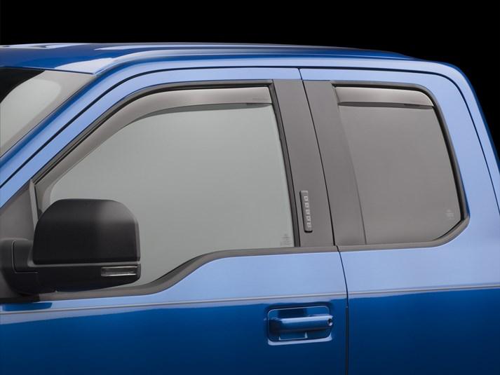 WeatherTech 2015+ Ford F-150 SuperCab Front and Rear Side Window Deflectors - Light