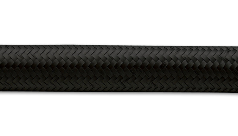 Vibrant -12 AN Black Nylon Braided Flex Hose .68in ID (50 foot roll)