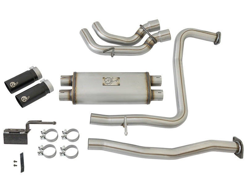 aFe POWER Rebel Series 2-1/2in 409 SS Cat Back Exhaust w/ Black Tips 16-17 Nissan Titan V8 5.6L - 49-46126-B