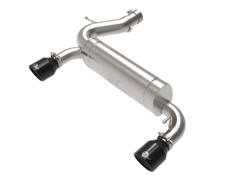 aFe Vulcan 3in 304 SS Axle-Back Exhaust 2021 Ford Bronco L4-2.3L (t)/V6-2.7L (tt) w/ Black Tips - 49-33137-B