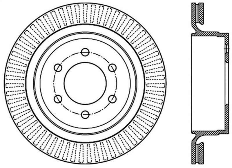 StopTech 12-19 Ford F-150 (w/Manual Parking Brake) Slotted Sport Brake Rotor - 126.65135SL
