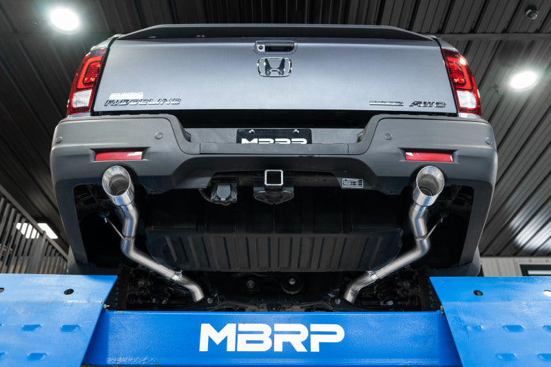 MBRP 21-22 Honda Ridgeline Aluminized Steel 2.5in Cat-Back - Dual Split Rear Exit - S5901AL