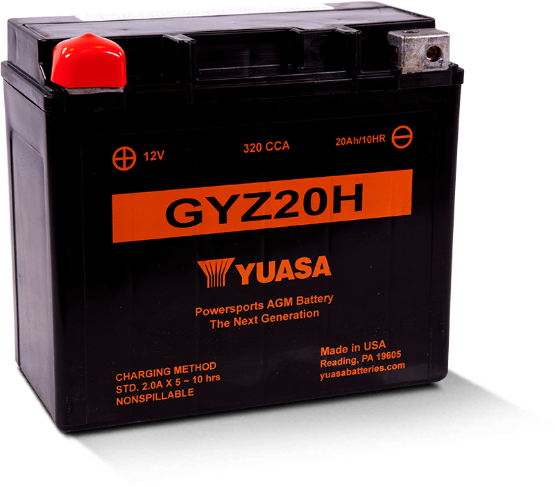 Yuasa GYZ20H High Performance Maintenance Free AGM 12 Volt Battery - YUAM72RGH